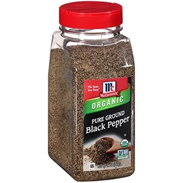 McCormick Organic Pure Ground Black Pepper - Perfect for Cooking, 12 oz