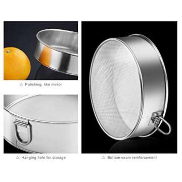 Webake Sieve Set 6-Inch & 8-Inch - Stainless Steel Strainers