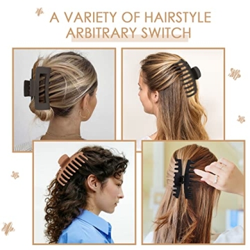 Large Neutral Color Hair Claw Clips for All Hair Types