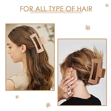 Large Neutral Color Hair Claw Clips for All Hair Types