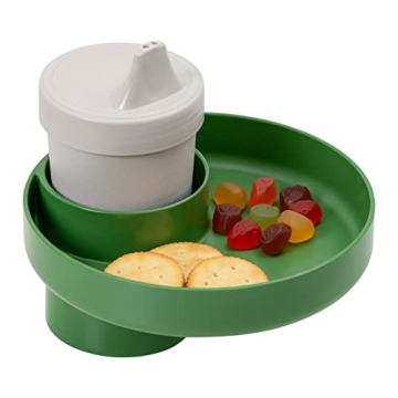 My Travel Tray Round - USA Made Snack and Cup Holder for Cars, Boosters, Strollers and More!