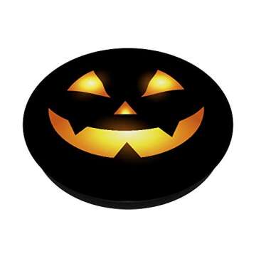 Scary Halloween Pumpkin Funny Design for Halloween PopSockets Swappable PopGrip