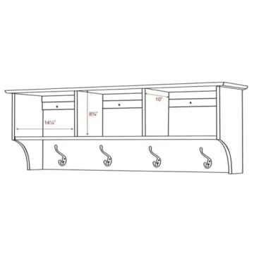 Contemporary Wall Mounted Coat Rack with Easy Installation