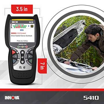 INNOVA 5410 All-System OBD2 Scan Tool – Read/Erase Check Engine, ABS, SRS, and Transmission Codes