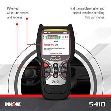 INNOVA 5410 All-System OBD2 Scan Tool – Read/Erase Check Engine, ABS, SRS, and Transmission Codes