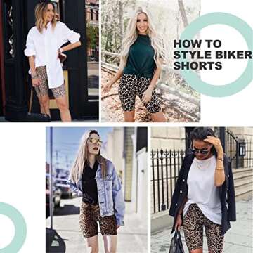 HIGHDAYS Biker Shorts for Women - High Waisted Workout Shorts with Pockets, Yoga Shorts for Athletic...