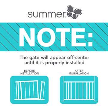 Summer Infant Extra Wide Decor Safety Baby Gate, Gray – 27” Tall, Fits Openings of 28” to 51.5” Wide, 20” Wide Door Opening, Baby and Pet Gate for Extra Wide Doorways