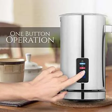Chef's Star Electric Milk Frother for Perfect Creamy Foam