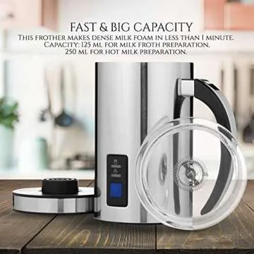 Chef's Star Electric Milk Frother for Perfect Creamy Foam