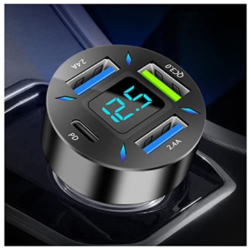 66W Fast Car Charger with USB PD & QC 3.0 for All Cars