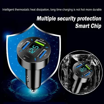 66W Fast Car Charger with USB PD & QC 3.0 for All Cars