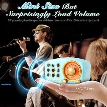 Retro Bluetooth Speaker, Vintage Radio-Greadio FM Radio with Old Fashioned Classic Style, Strong Bas...