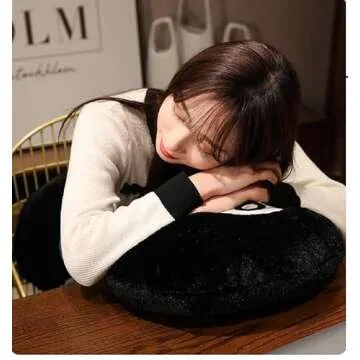 Fun Emulation Black Billiards 8 Ball Stuffed Pillow