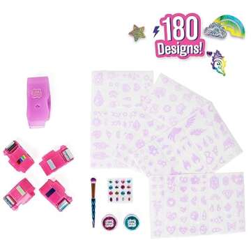Cool Maker, Shimmer Me Body Art with Roller, 4 Metallic Foils and 180 Designs, Temporary Tattoo Kids...