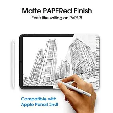 amFilm 2-Pack PAPERed Glass Screen Protector compatible with iPad mini 7 2024/iPad Mini 6(2021),9H Tempered Glass,Anti-Scratch,Paper-Matte Finish