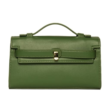 Levantine Women's handbag, Mini Flap Crossbody bag, top handle bag,Vegan Leather Handbag,Purse for W...