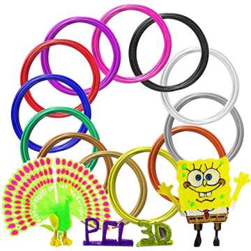 MeDoozy 3D pen filament refills - PCL filament 1.75mm - eco-friendly 3D filament - non-toxic 3D prin...