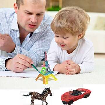 MeDoozy 3D pen filament refills - PCL filament 1.75mm - eco-friendly 3D filament - non-toxic 3D printer filament - odorless 3D printing filament - kids safe 3D pen refill - 10 colors 16.4 feet each