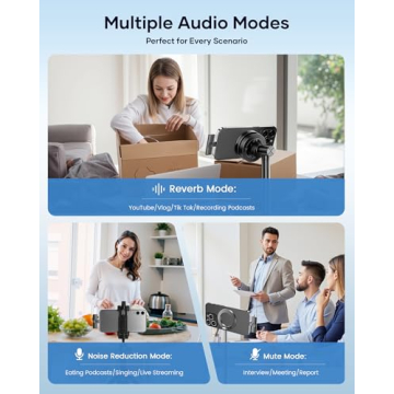 Wireless Lavalier Microphone for iPhone Android - 2 Pack