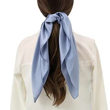 RIIQIICHY Head Scarf for Women Hair Scarf Silk Scarf for Hair Wrapping at Night 27.5 × 27.5 inches