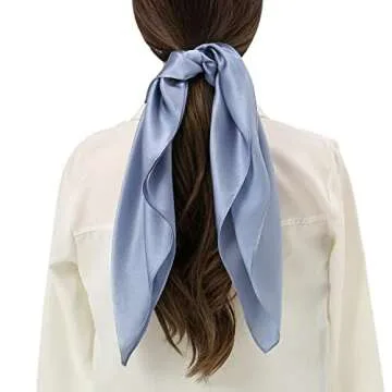 RIIQIICHY Head Scarf for Women Hair Scarf Silk Scarf for Hair Wrapping at Night 27.5 × 27.5 inches