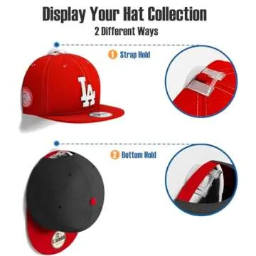 MSKEI Hat Hooks - Innovative 2-in-1 Hat Organizer