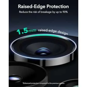 ESR for Samsung Galaxy S25 Ultra Camera Lens Protector, Individual Lens Protectors, Ultra-Thin Tempered Glass with Aluminum Edging, Galaxy S25 Ultra Case Friendly, 1 Set, Silver