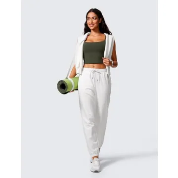 CRZ YOGA Women's Butterlift Crop Tank - Yoga Wear in Olive Green