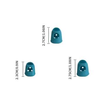 3 Sizes Fingertip Protectors，Guitar Finger Fingertip Protectors Fingertip Protection Covers Caps for Stringed Instruments, Sewing and Embroidery