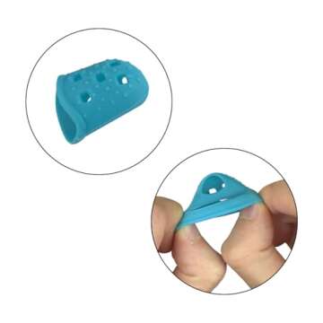 3 Sizes Fingertip Protectors，Guitar Finger Fingertip Protectors Fingertip Protection Covers Caps for Stringed Instruments, Sewing and Embroidery