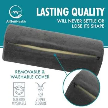 AllSett Round Cervical Roll Pillow for Sleep Support and Comfort