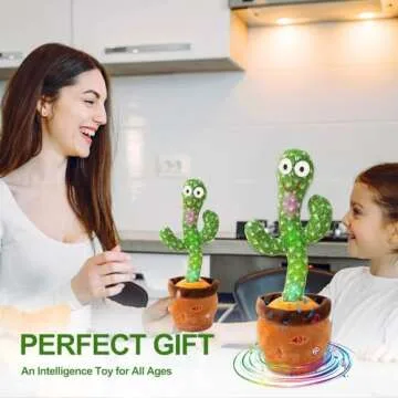 MIAODAM Dancing Cactus Baby Toy, Volume Adjustable Singing Cactus Talking Cactus Toy for Boys Girls Gifts Recording Repeating What You Say, Glowing Dancing Cactus Toy Baby Toys
