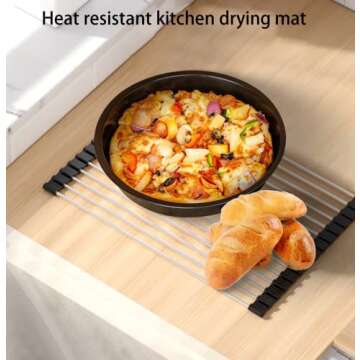 HEREOF Roll Up Dish Drying Rack - Kitchen Storage Solution
