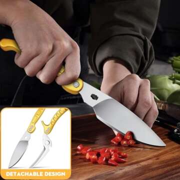 Poultry Shears, Germany Detachable Heavy Duty Kitchen Scissors, Golden Kitchen Shears With Knife Bottle Opener Gift Box, Multipurpose Kitchen Shears For Cooking Chicken Meat Turkey Thanksgiving