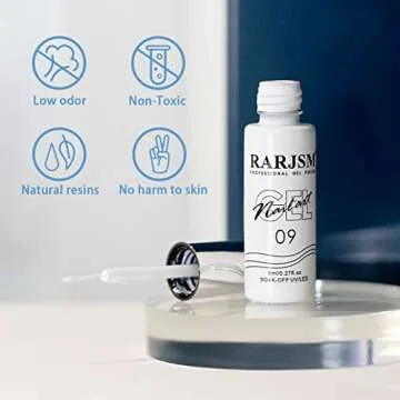 RARJSM Gel Liner Nail Art Polish White Painted Gel Nail Design Polish 1 Bottle Soak off Curing Requi...