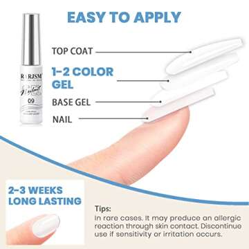 RARJSM Gel Liner Nail Art Polish White Painted Gel Nail Design Polish 1 Bottle Soak off Curing Requires 8ml Build in Thin Nail Brush for Classical Home Salon Diy Nail Design French Manicure Painting