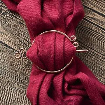 Retro Viking Brooches Pin Set for Men Women Viking Medieval Cloak Shawl Pin Clasp Penannular Scarf Cardigan Pin Brooch Lapel Viking Jewelry (04)