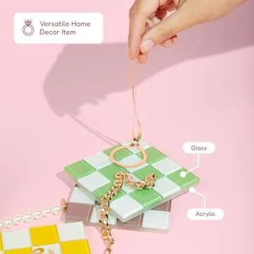 Stylish Checkered Drink Coaster Set for Home Decor