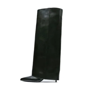 Goolita Women's Stiletto Heel Knee High Boots - Stylish & Comfy