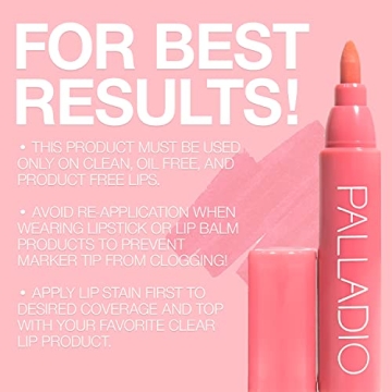Palladio Lip Stain Hydrating Waterproof Formula Longlasting