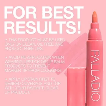 Palladio Lip Stain Hydrating Waterproof Formula Longlasting
