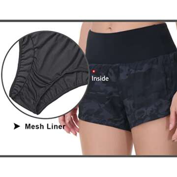 Womens High Waisted Running Shorts Quick Dry Athletic Wear