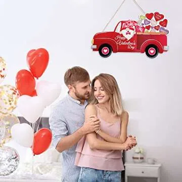 Sggvecsy Valentine's Day Door Sign for Home Decor