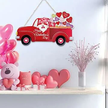 Sggvecsy Valentine's Day Door Sign for Home Decor