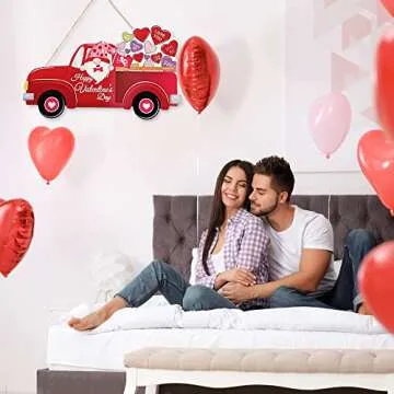 Sggvecsy Valentine's Day Door Sign for Home Decor