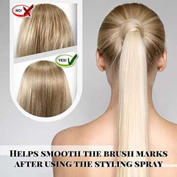 2 Pcs Black Smoothing and Sectioning Brush Set - Double-Sided Comb for Edge Teasing, Parting, and Ballroom Dancing Hairstyling