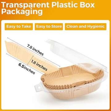 Air Fryer Liners Disposable 100PCS Non-Stick Parchment Paper for Cooking