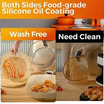 Air Fryer Liners 100PCS Non-Stick Parchment Paper