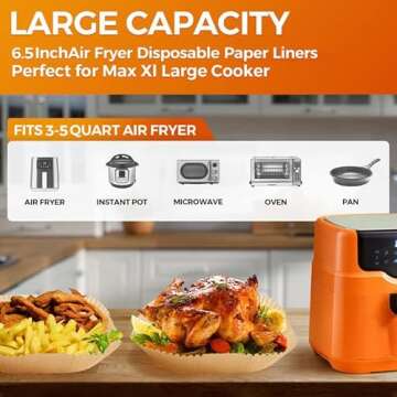 Air Fryer Liners 100PCS Non-Stick Parchment Paper