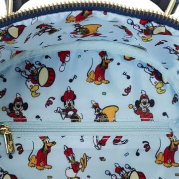 Loungefly Disney Mickey Mouse Marching Band Womens Double Strap Shoulder Bag Purse